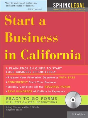 cover image of Start a Business in California, 3E